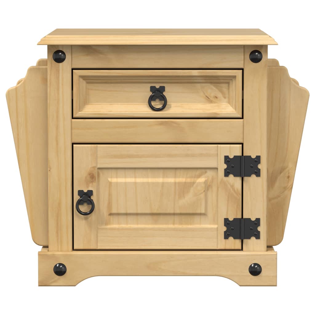 Corona bedside table 45x35x47.5 cm solid pine wood