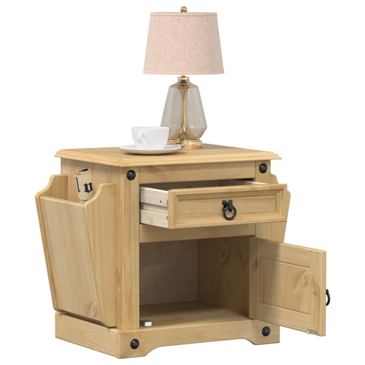 Corona bedside table 45x35x47.5 cm solid pine wood