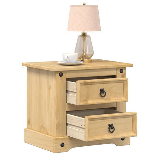 Corona bedside table 53x39x50 cm solid pine wood