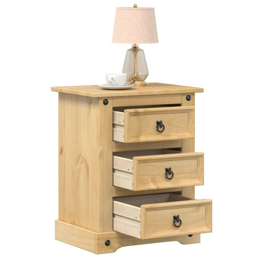Corona bedside table 53x39x66 cm solid pine wood