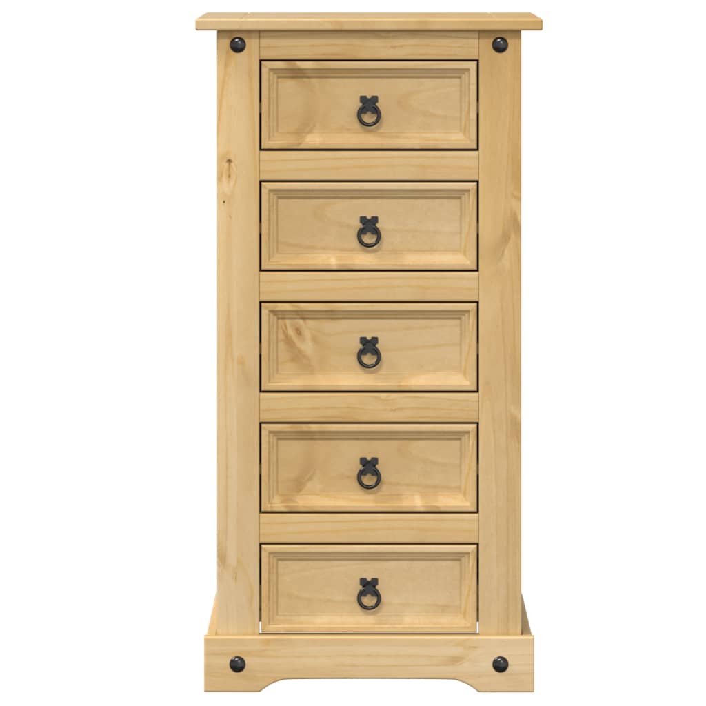 Corona bedside table 53x39x103 cm solid pine wood