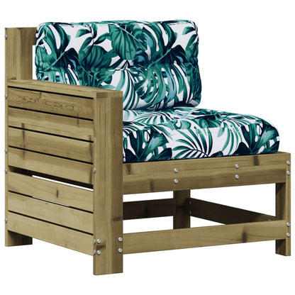 8 pcs conjunto lounge de jardim c/ almofadões pinho impregnado