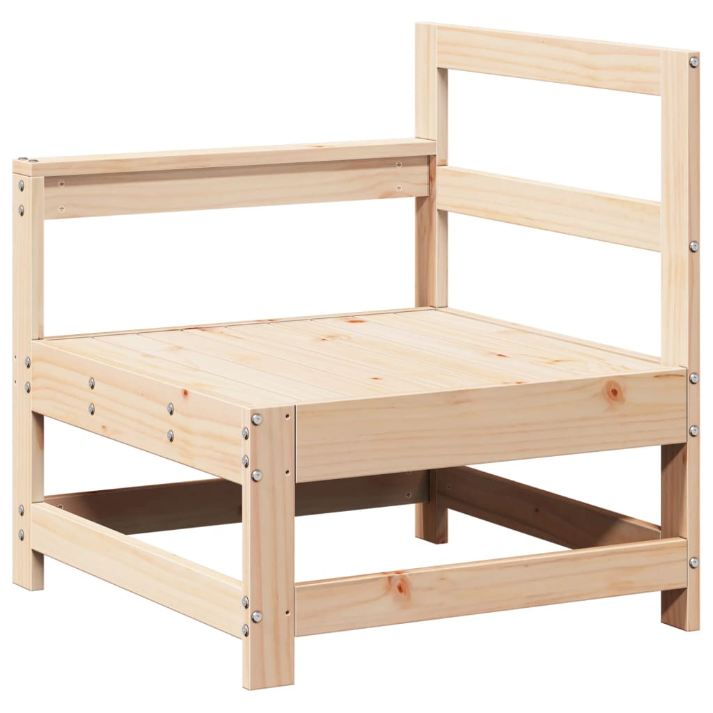 7 pcs conjunto lounge de jardim pinho maciço