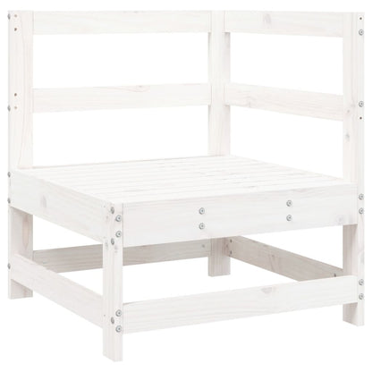 7 pcs conjunto de sofás para jardim pinho maciço branco