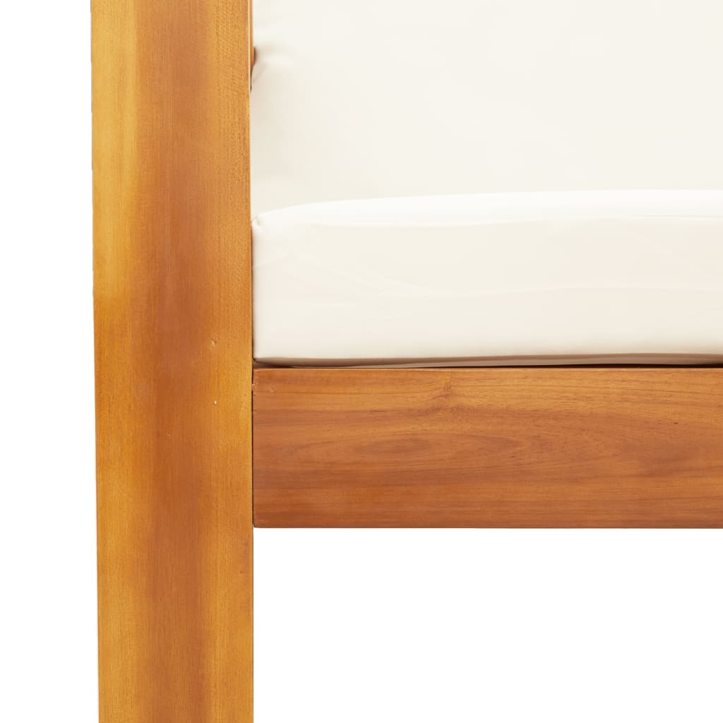 10 pcs conjunto de sofás de jardim com almofadões acácia maciça