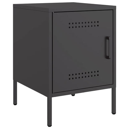 Mesas de cabeceira 2 pcs 36x39x50,5cm aço preto