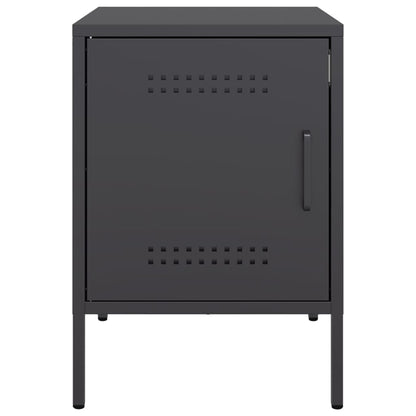 Mesas de cabeceira 2 pcs 36x39x50,5cm aço preto