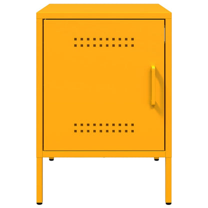 Mesa de cabeceira 36x39x50,5 cm aço amarelo mostarda