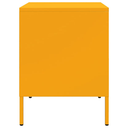 Mesa de cabeceira 36x39x50,5 cm aço amarelo mostarda