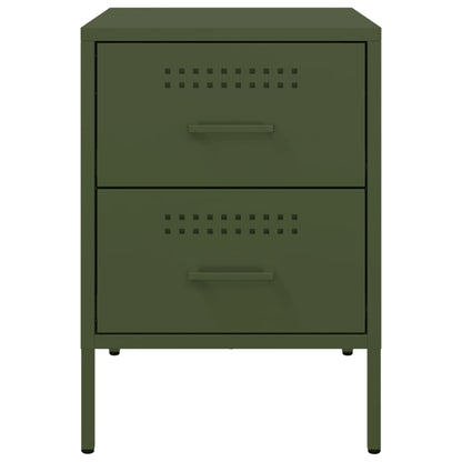 Mesa de cabeceira 36x39x50,5 cm aço verde azeitona