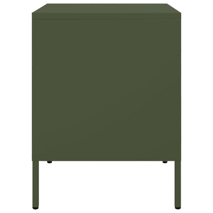 Mesa de cabeceira 36x39x50,5 cm aço verde azeitona