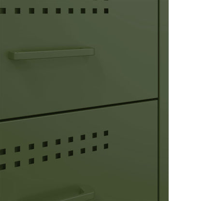 Mesa de cabeceira 36x39x50,5 cm aço verde azeitona
