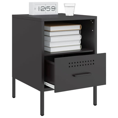 Mesa de cabeceira 36x39x50,5 cm aço preto