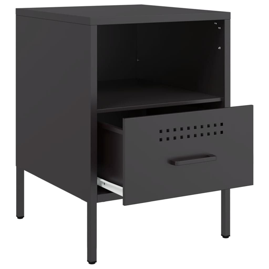 Mesa de cabeceira 36x39x50,5 cm aço preto