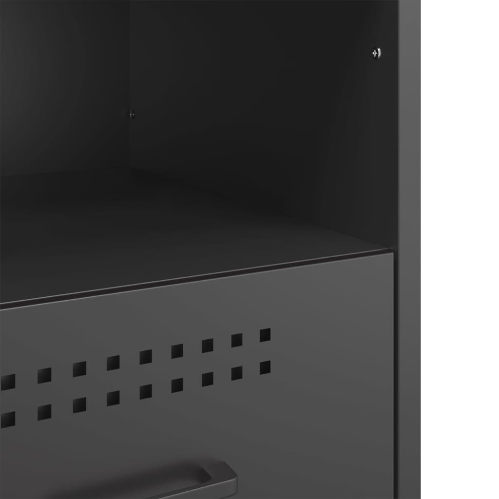 Mesa de cabeceira 36x39x50,5 cm aço preto