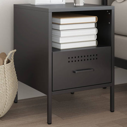 Mesa de cabeceira 36x39x50,5 cm aço preto