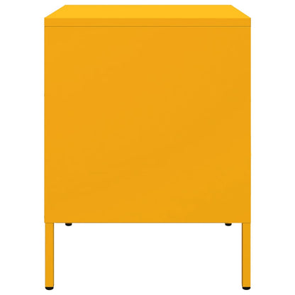 Mesa de cabeceira 36x39x50,5 cm aço amarelo mostarda