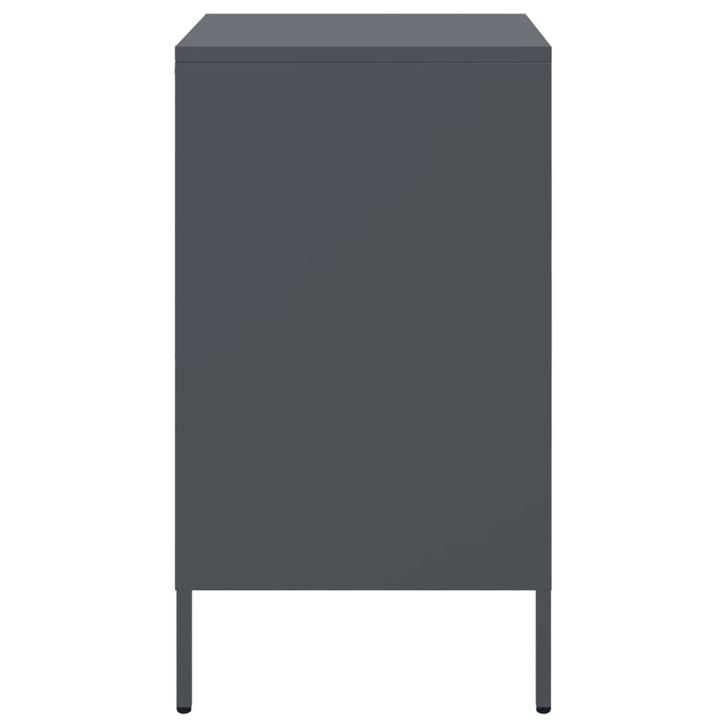 Mesa de cabeceira 36x39x68 cm aço antracite