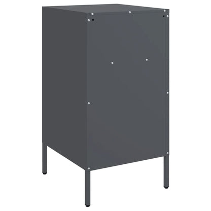 Mesas de cabeceira 2 pcs 36x39x68 cm aço antracite
