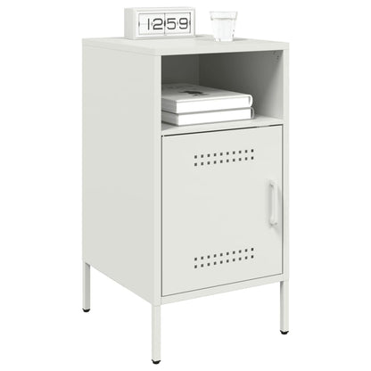 Mesa de cabeceira 36x39x68 cm aço branco