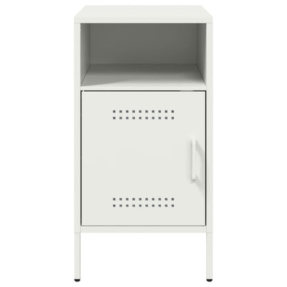 Mesa de cabeceira 36x39x68 cm aço branco