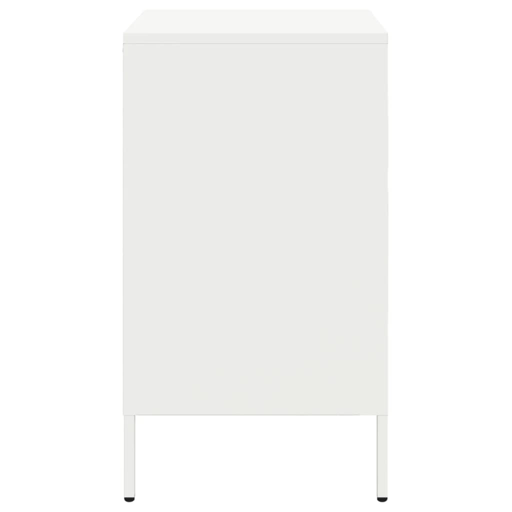 Mesa de cabeceira 36x39x68 cm aço branco