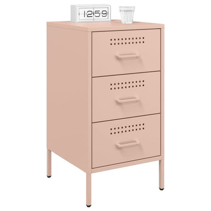 Mesa de cabeceira 36x39x68 cm aço rosa