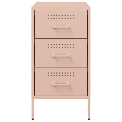 Mesa de cabeceira 36x39x68 cm aço rosa