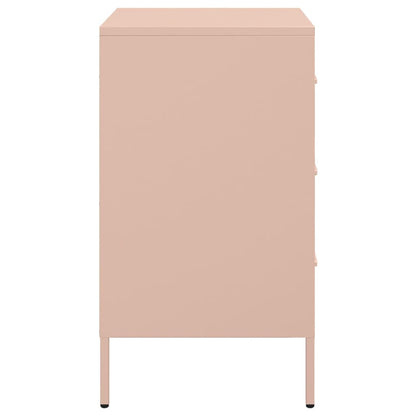 Mesa de cabeceira 36x39x68 cm aço rosa