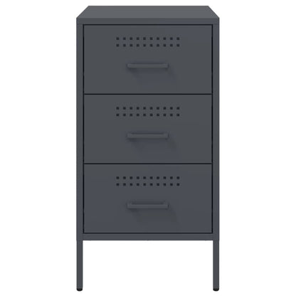 Mesa de cabeceira 36x39x68 cm aço antracite
