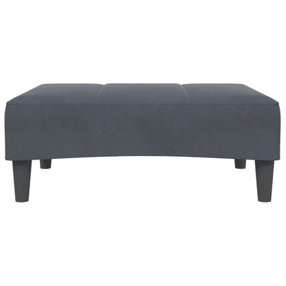 Sofá-cama 2 lugares c/ apoio de pés veludo cinzento-escuro