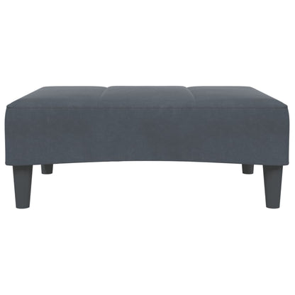 Sofá-cama 2 lugares c/ apoio de pés veludo cinzento-escuro
