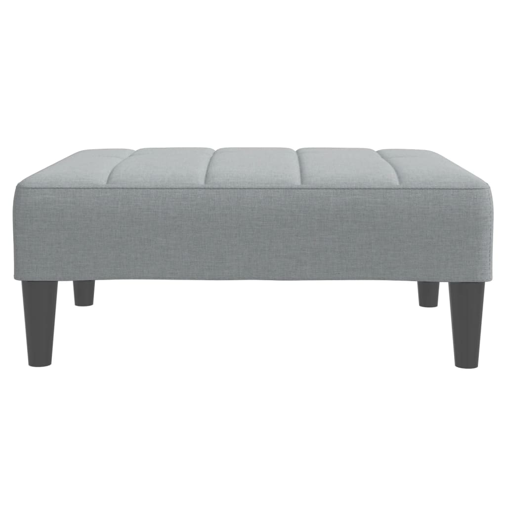 Sofá-cama de 2 lugares c/ apoio de pés tecido cinzento-claro
