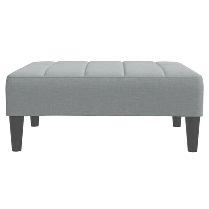 Sofá-cama de 2 lugares c/ apoio de pés tecido cinzento-claro