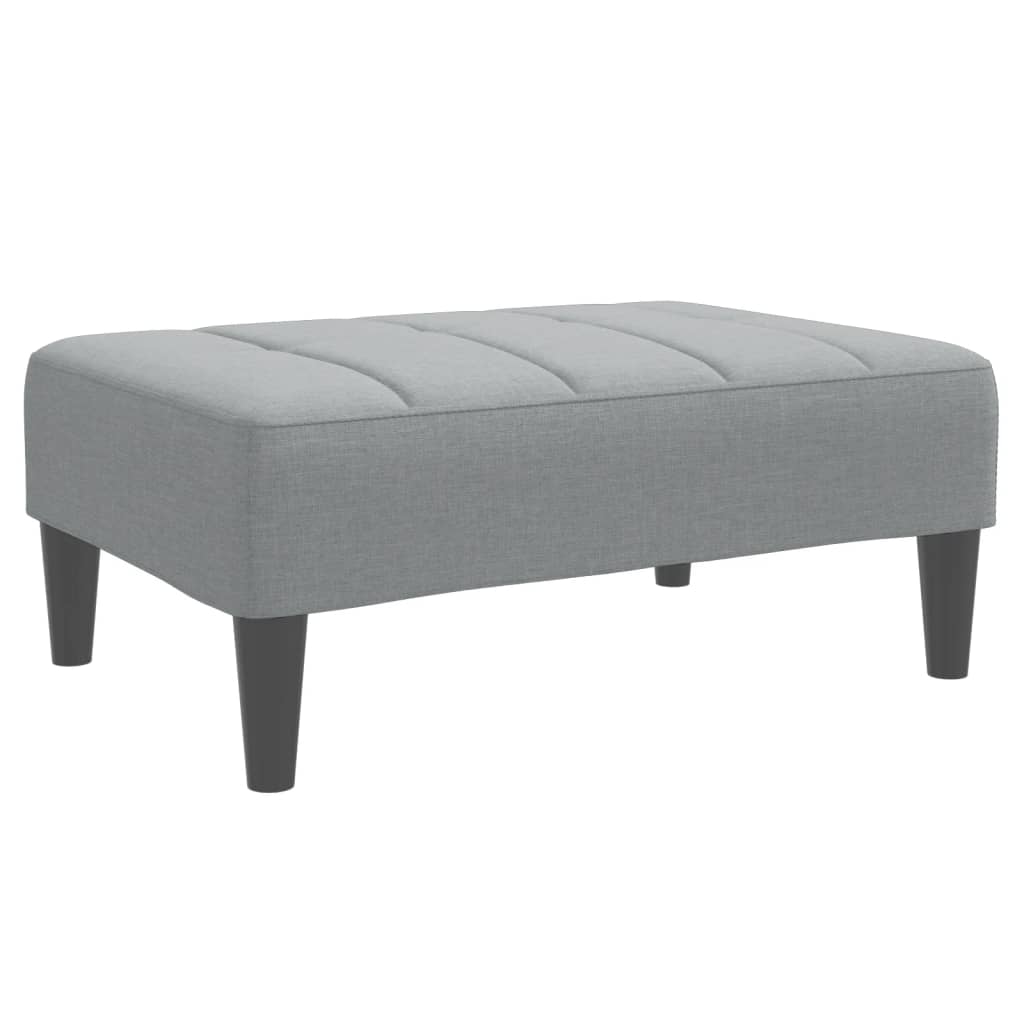 Sofá-cama de 2 lugares c/ apoio de pés tecido cinzento-claro