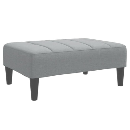 Sofá-cama de 2 lugares c/ apoio de pés tecido cinzento-claro