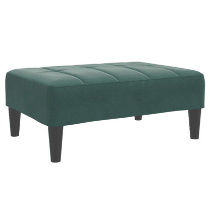 Sofá-cama 2 lugares c/ apoio de pés veludo verde-escuro
