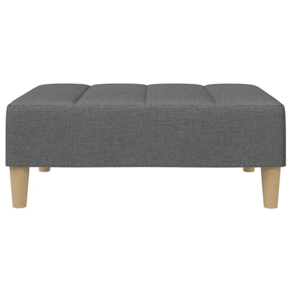 Sofá-cama de 2 lugares c/ apoio de pés tecido cinzento-escuro