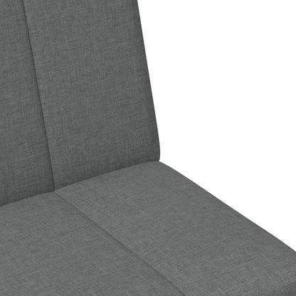 Sofá-cama de 2 lugares c/ apoio de pés tecido cinzento-escuro