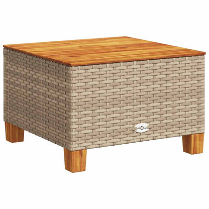 7 pcs conjunto de sofás p/ jardim com almofadões vime PE bege