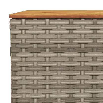 10 pcs conjunto sofás de jardim c/ almofadões vime PE cinzento