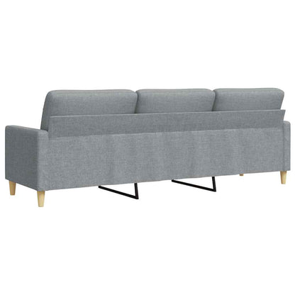 3-seater sofa 210 cm light grey fabric