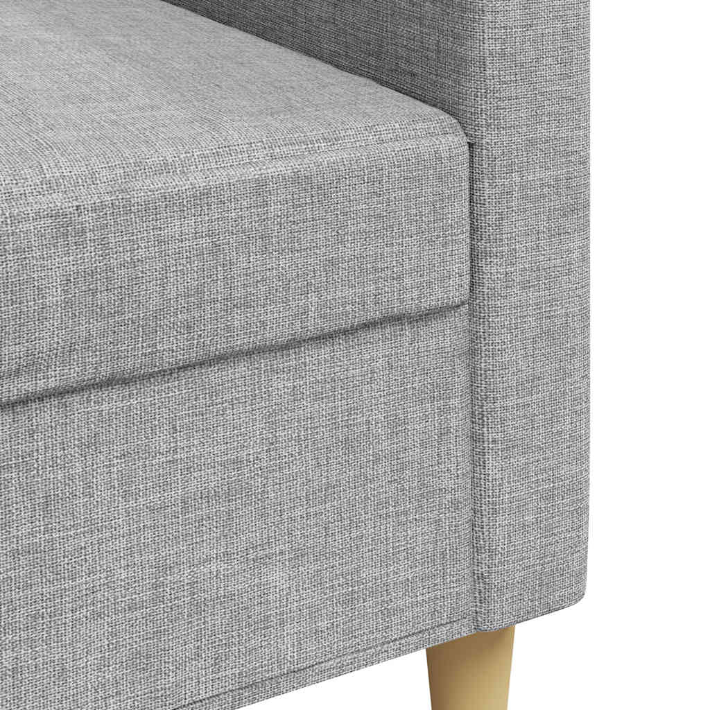 3-seater sofa 210 cm light grey fabric
