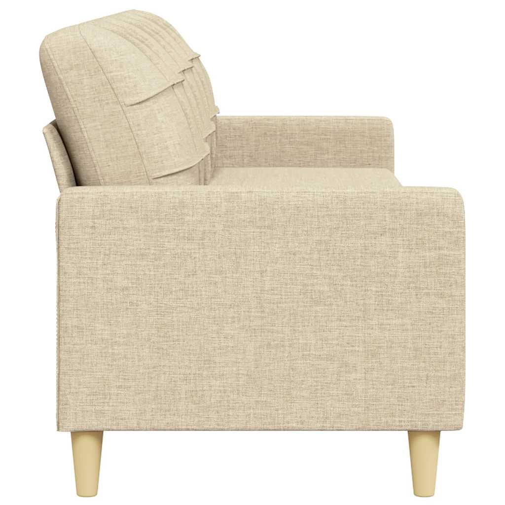 3-seater sofa in cream-colored fabric, 210 cm