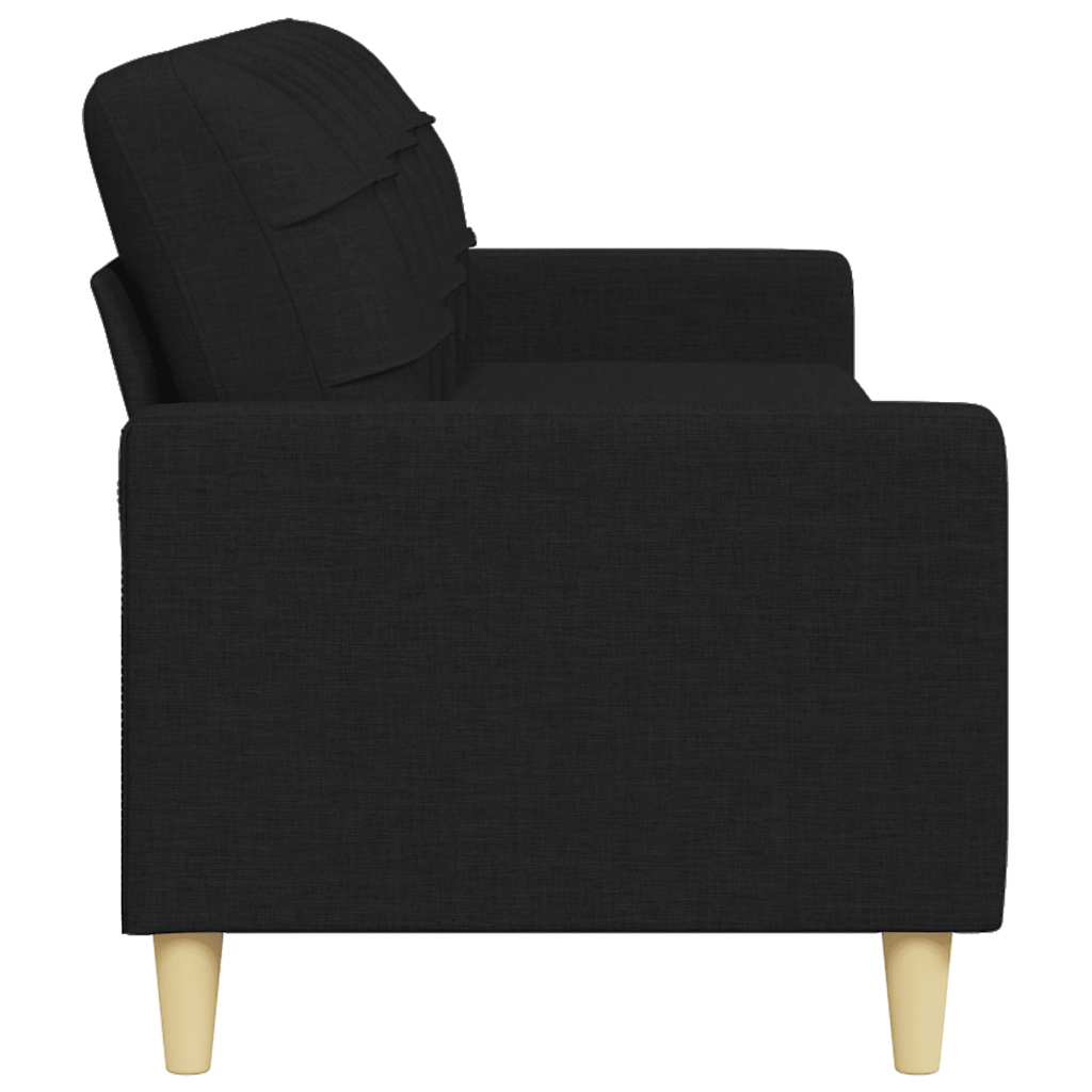 3-seater sofa in fabric, 210 cm, black