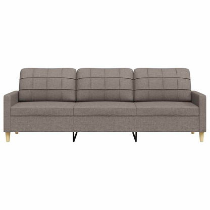 3-seater sofa in 210 cm grey-brown fabric