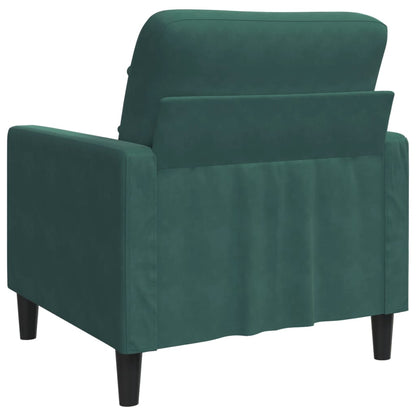 Poltrona 60 cm veludo verde-escuro