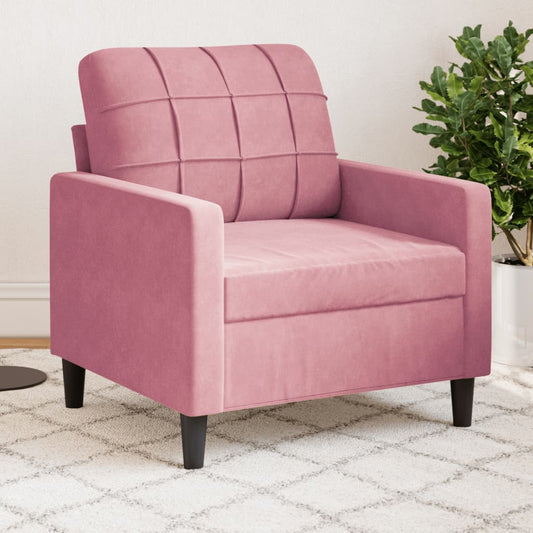60 cm pink velvet armchair