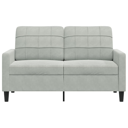 2-seater sofa 120 cm light grey velvet