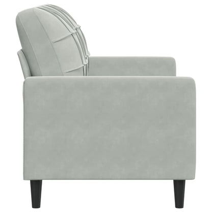 2-seater sofa 120 cm light grey velvet